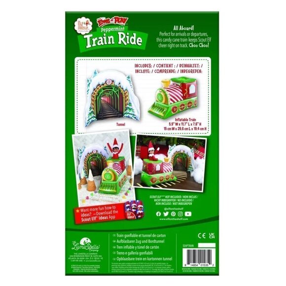 NWT - Peppermint Inflatable Train Ride Elf on the Shelf - Picture 4 of 4